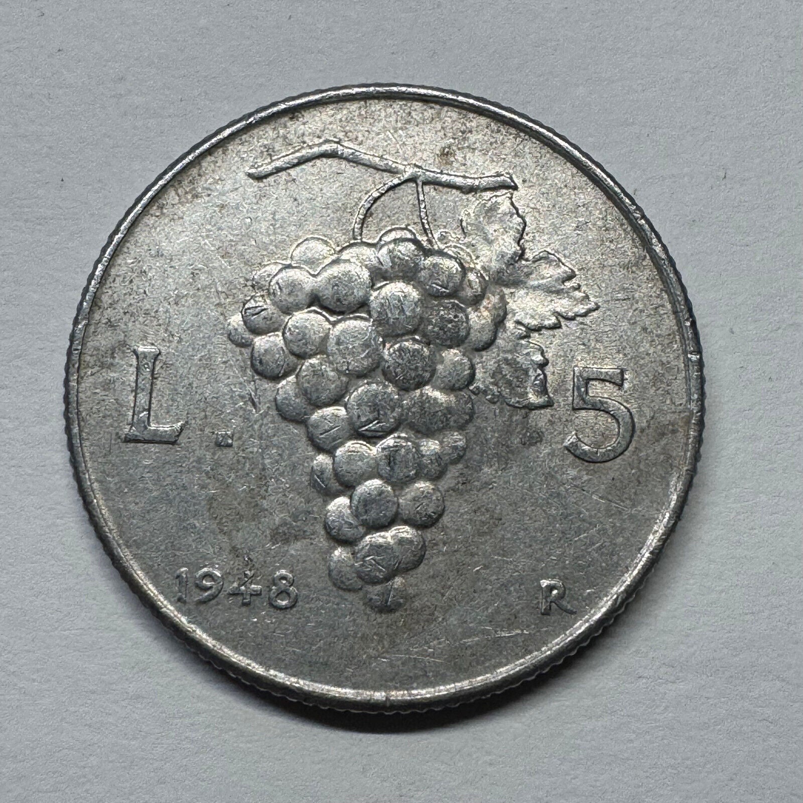 1948 Italy 5 Lire - Beautiful Coin - #B-053
