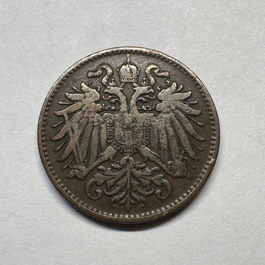 1894 Austria 2 Heller - Beautiful Coin - #B-004
