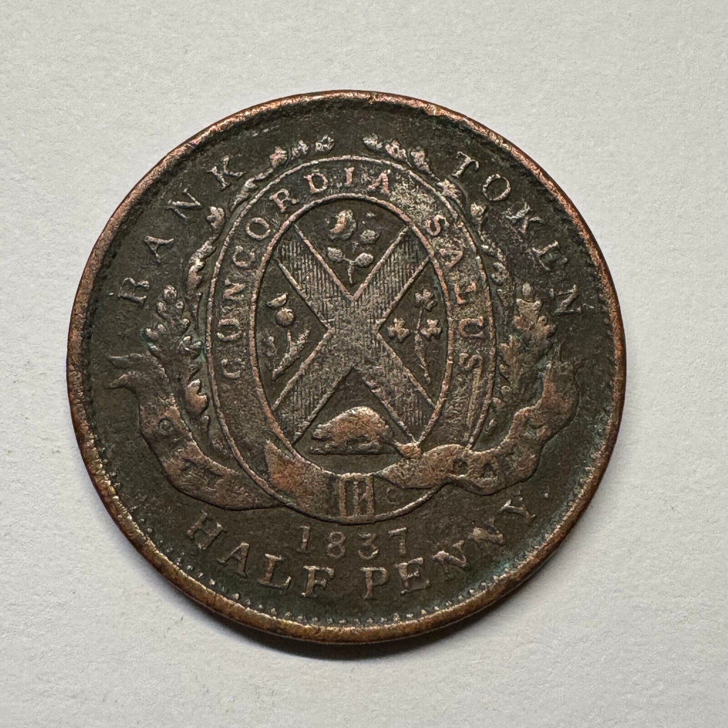 1837 Lower Canada 1/2 Penny - Beautiful Coin - #B-059