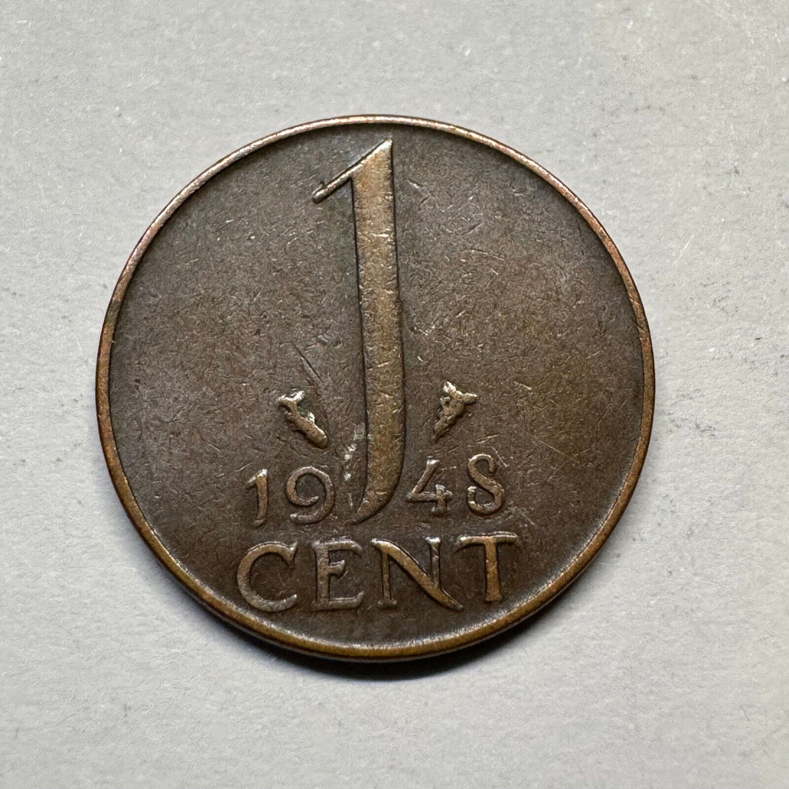 1948 Netherlands 1 Cent - Beautiful Coin - #A-011
