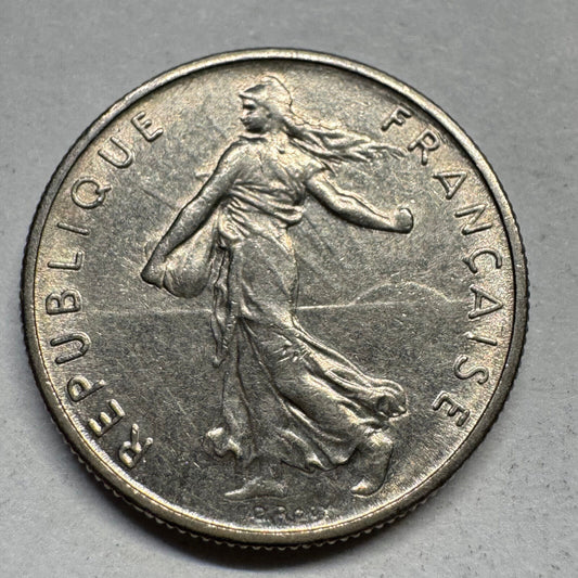 1969 France 1/2 Franc - Beautiful Coin - #A-076