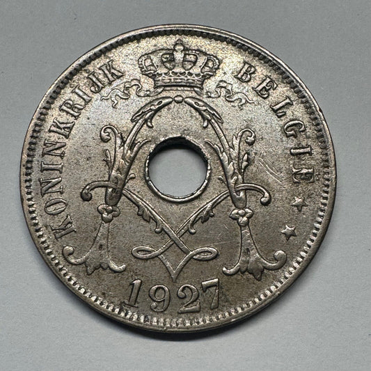 1927 Belgium 25 Centimes - Beautiful Coin - #B-047