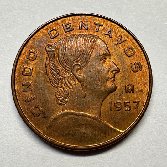 1957 Mexico 5 Centavos - Beautiful Coin - #B-028