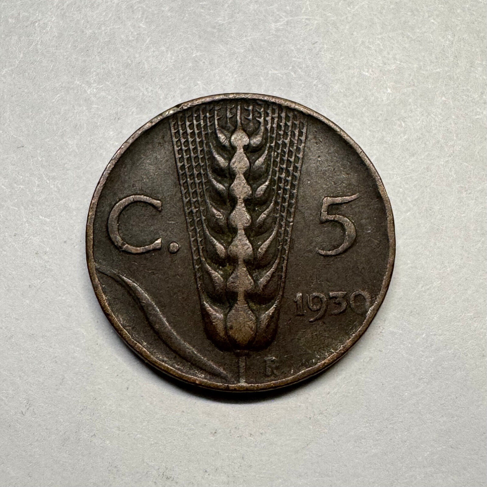 1930 Italy 5 Centesimi - Beautiful Coin - #B-009