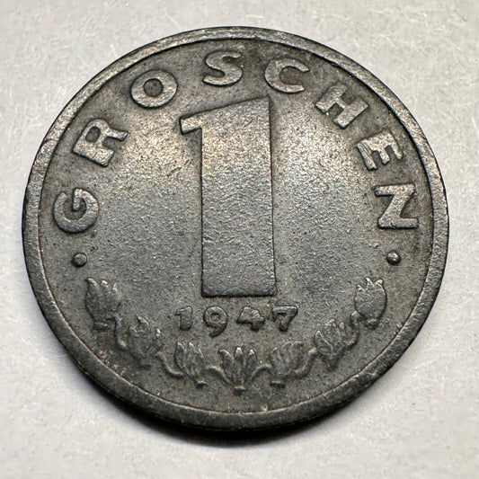 1947 Austria 1 Groschen - Beautiful Coin - #A-057
