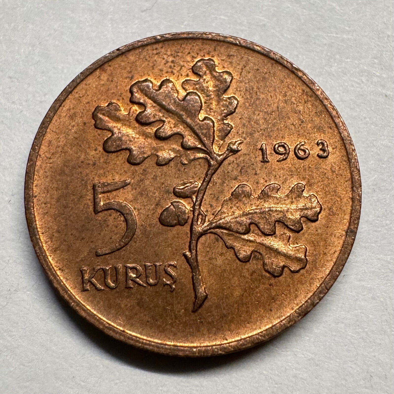 1963 Turkey 5 Kurus - Beautiful Coin - #A-040