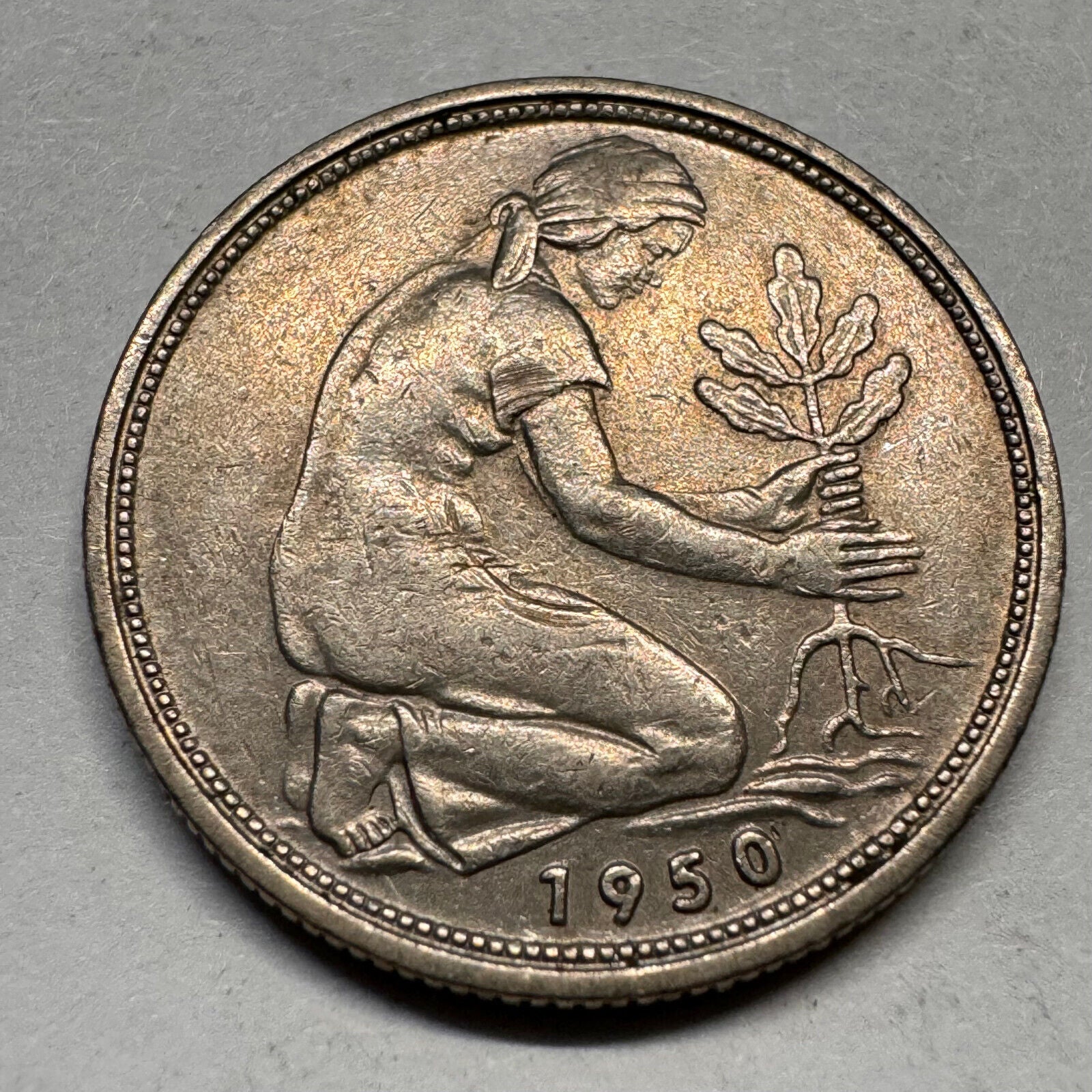1950 Germany 50 Pfennig - D - Beautiful Coin - #A-039