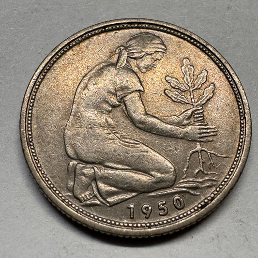 1950 Germany 50 Pfennig - D - Beautiful Coin - #A-039