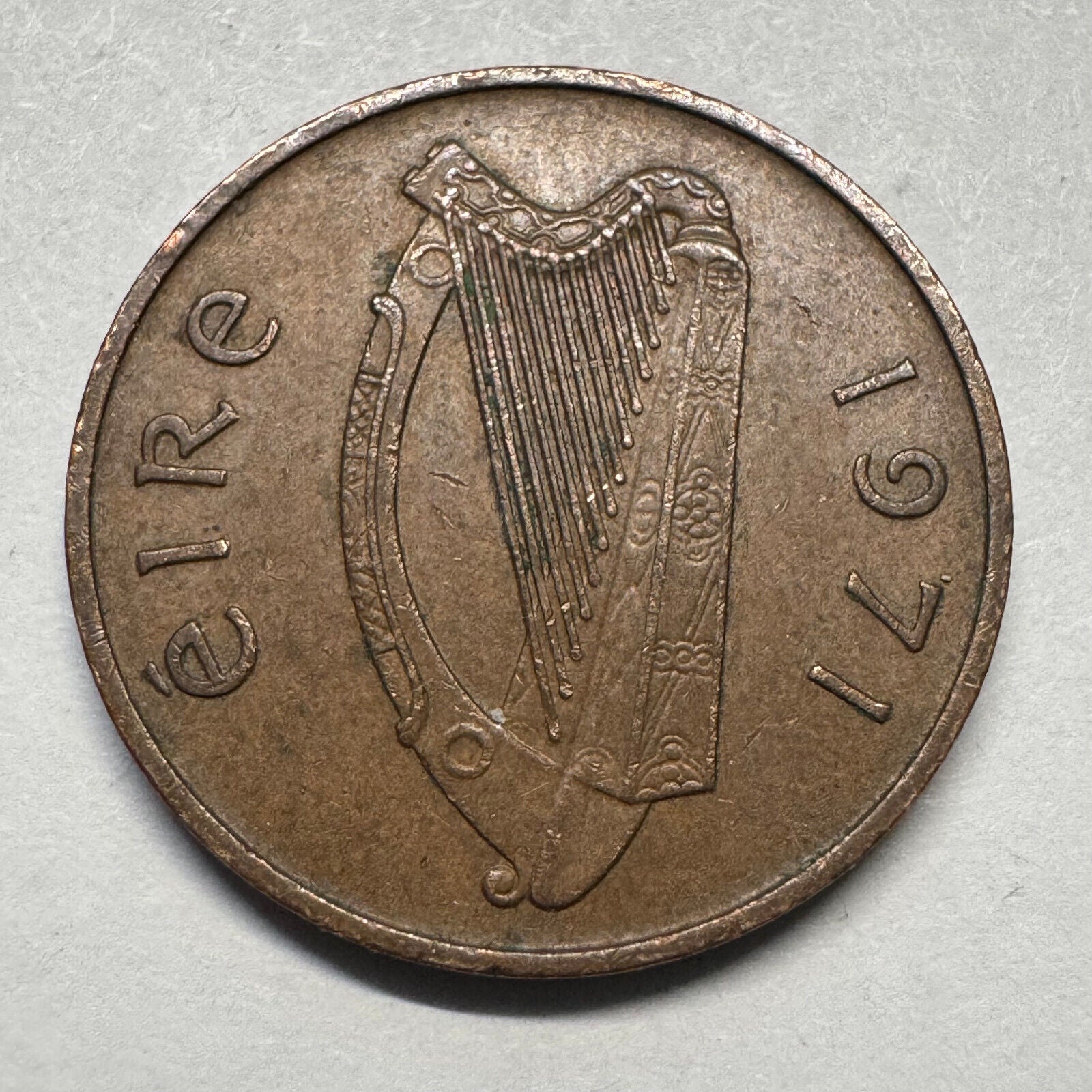 1971 Ireland 1 Penny - Beautiful Coin - #A-070