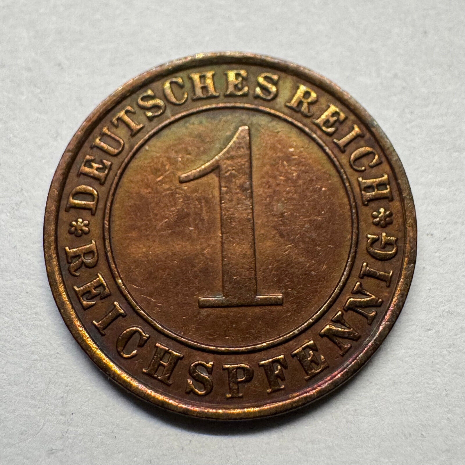 1935 Germany 1 Reichspfennig - Beautiful Coin - #A-095