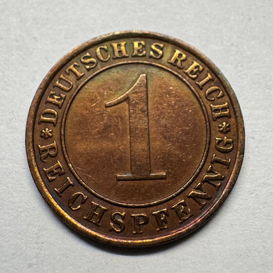 1935 Germany 1 Reichspfennig - Beautiful Coin - #A-095
