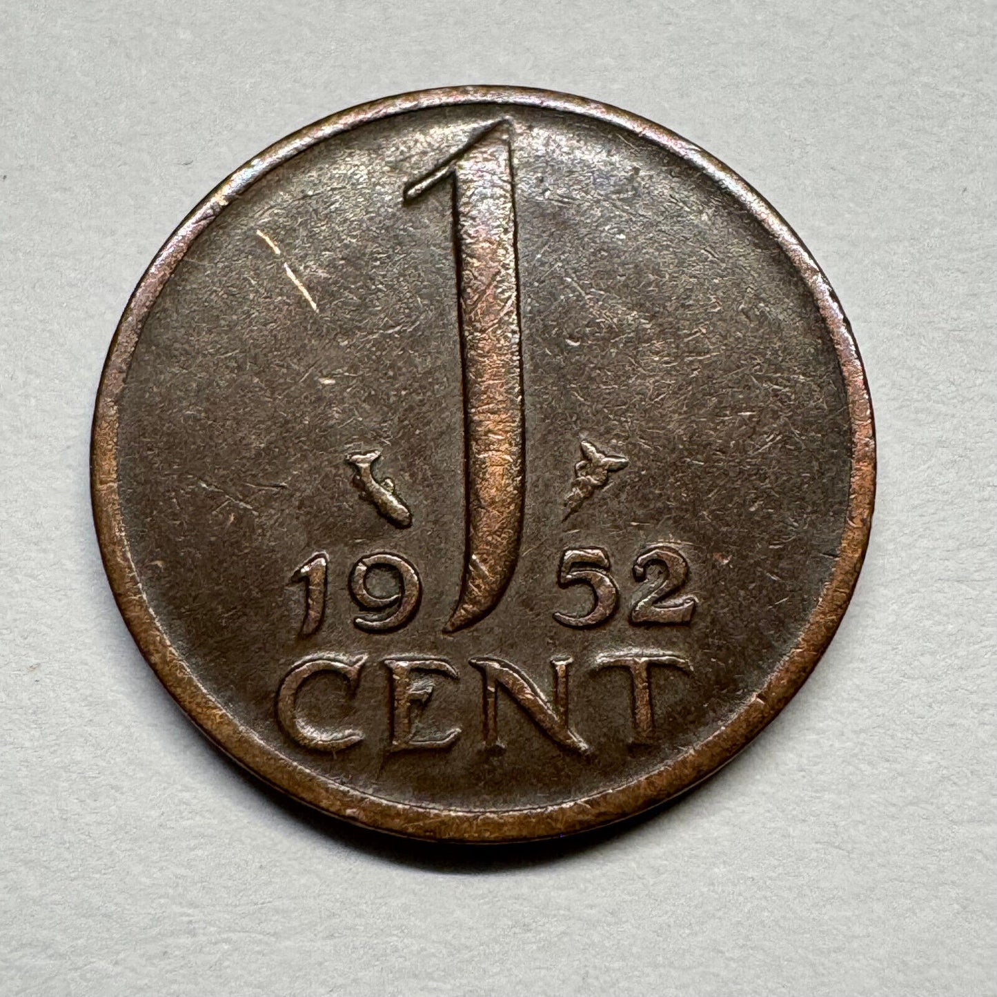 1952 Netherlands 1 Cent - Beautiful Coin - #B-058