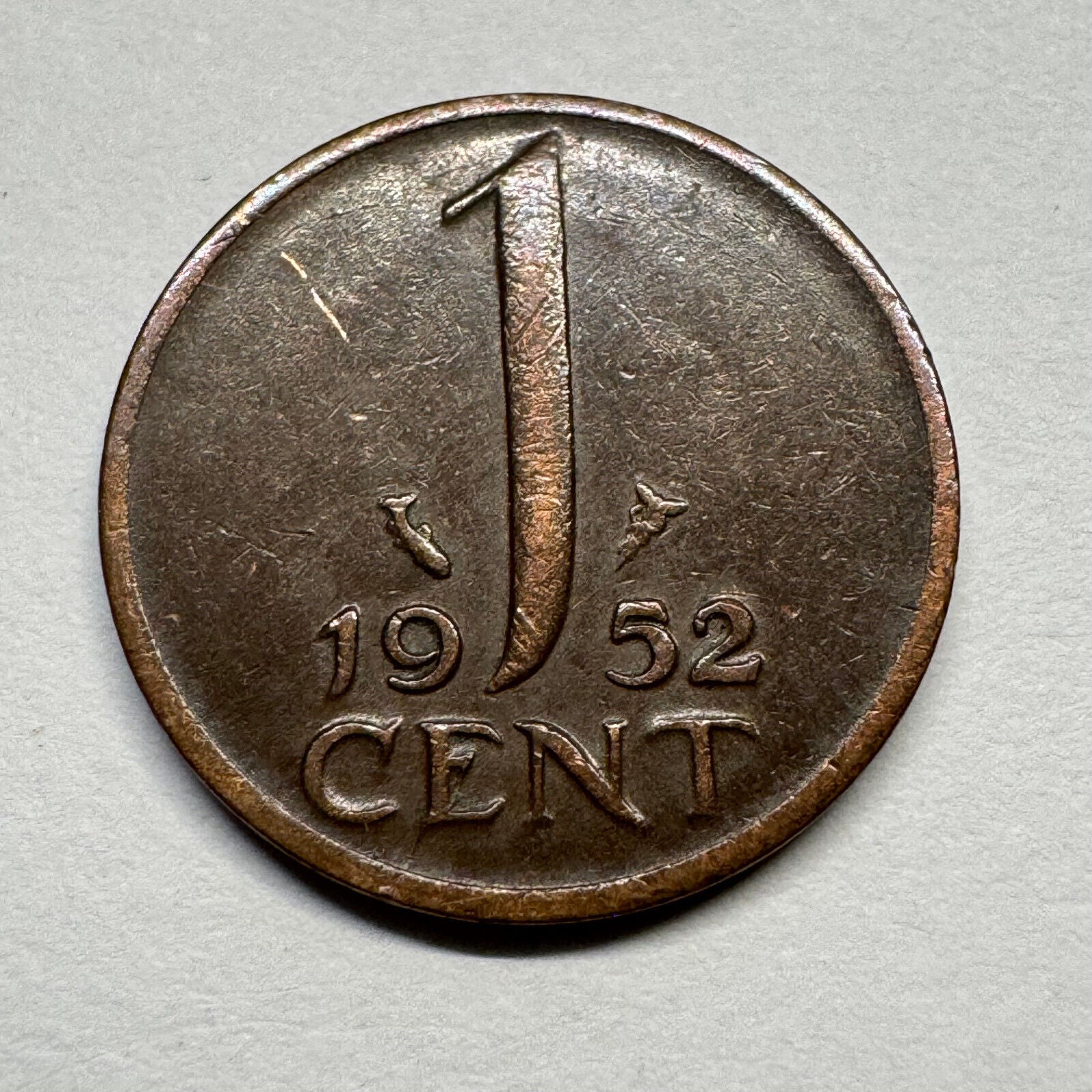 1952 Netherlands 1 Cent - Beautiful Coin - #B-058