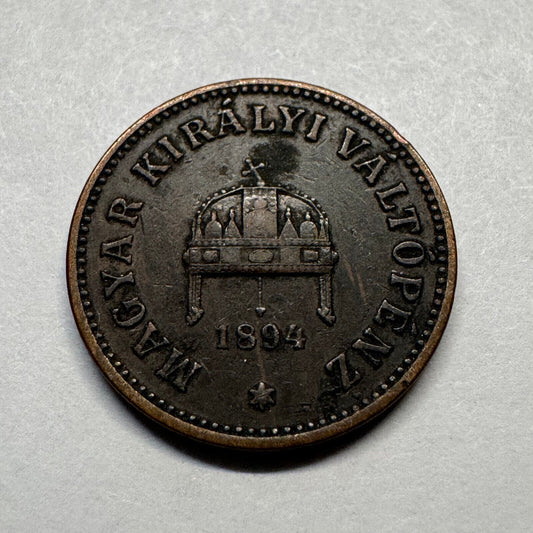 1894 Hungary 2 Filler - Beautiful Coin - #B-017