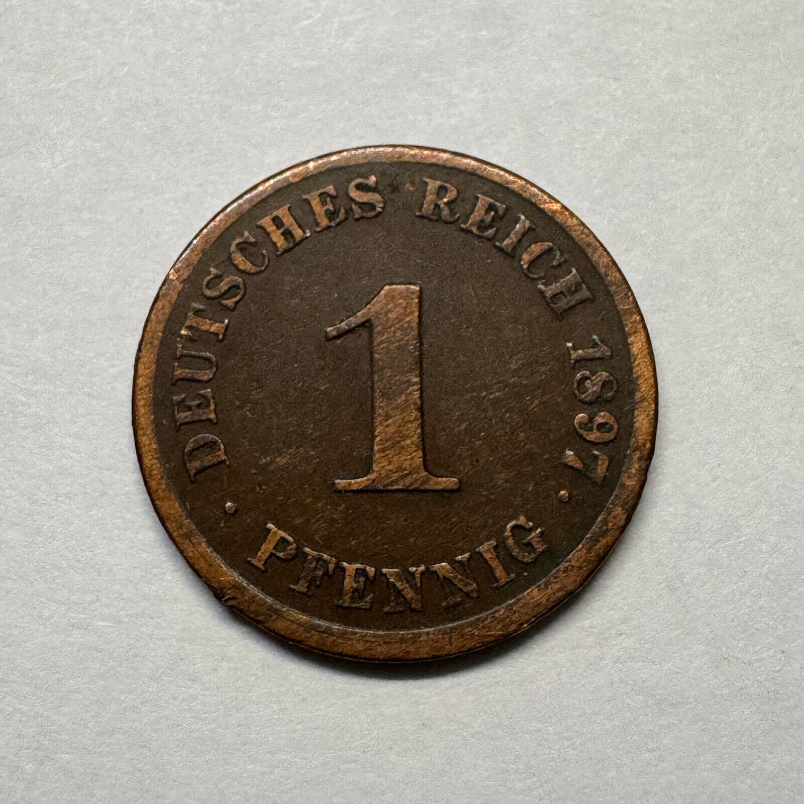 1897 Germany 1 Pfennig - Beautiful Coin - #B-023