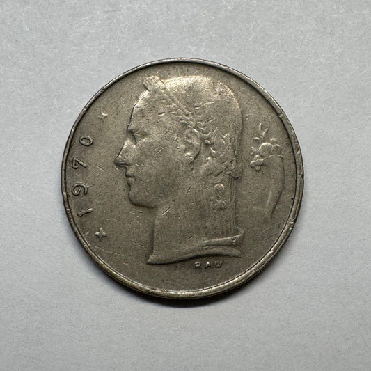 1970 Belgium 1 Franc - Beautiful Coin - #B-025