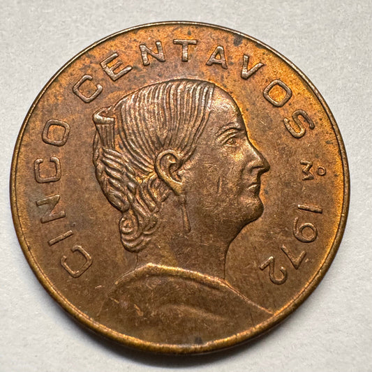 1972 Mexico 5 Centavos - Beautiful Coin - #A-067