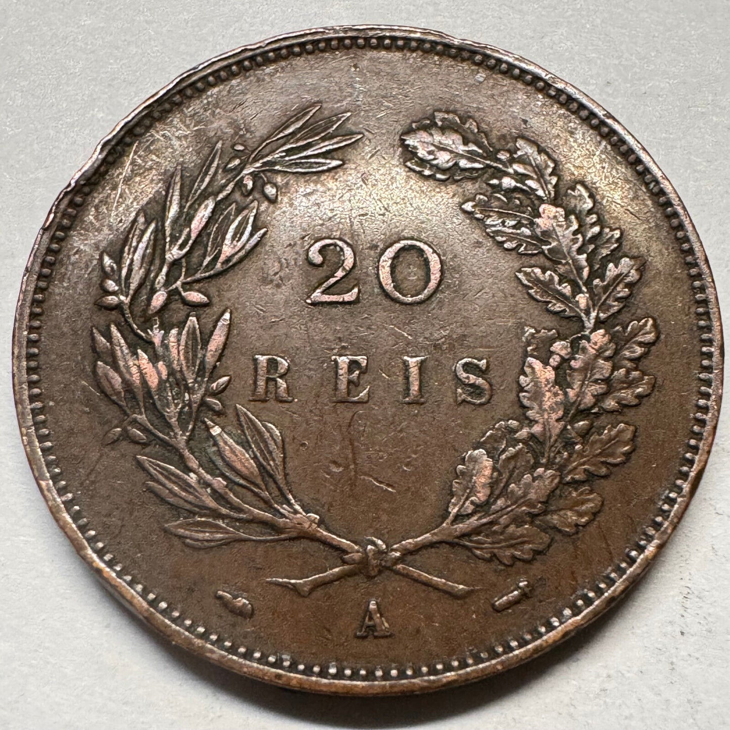 1891 Portugal 20 Reis - Beautiful Coin - #A-063