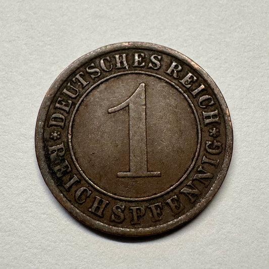 1933 Germany 1 Reichspfennig - Beautiful Coin - #B-059