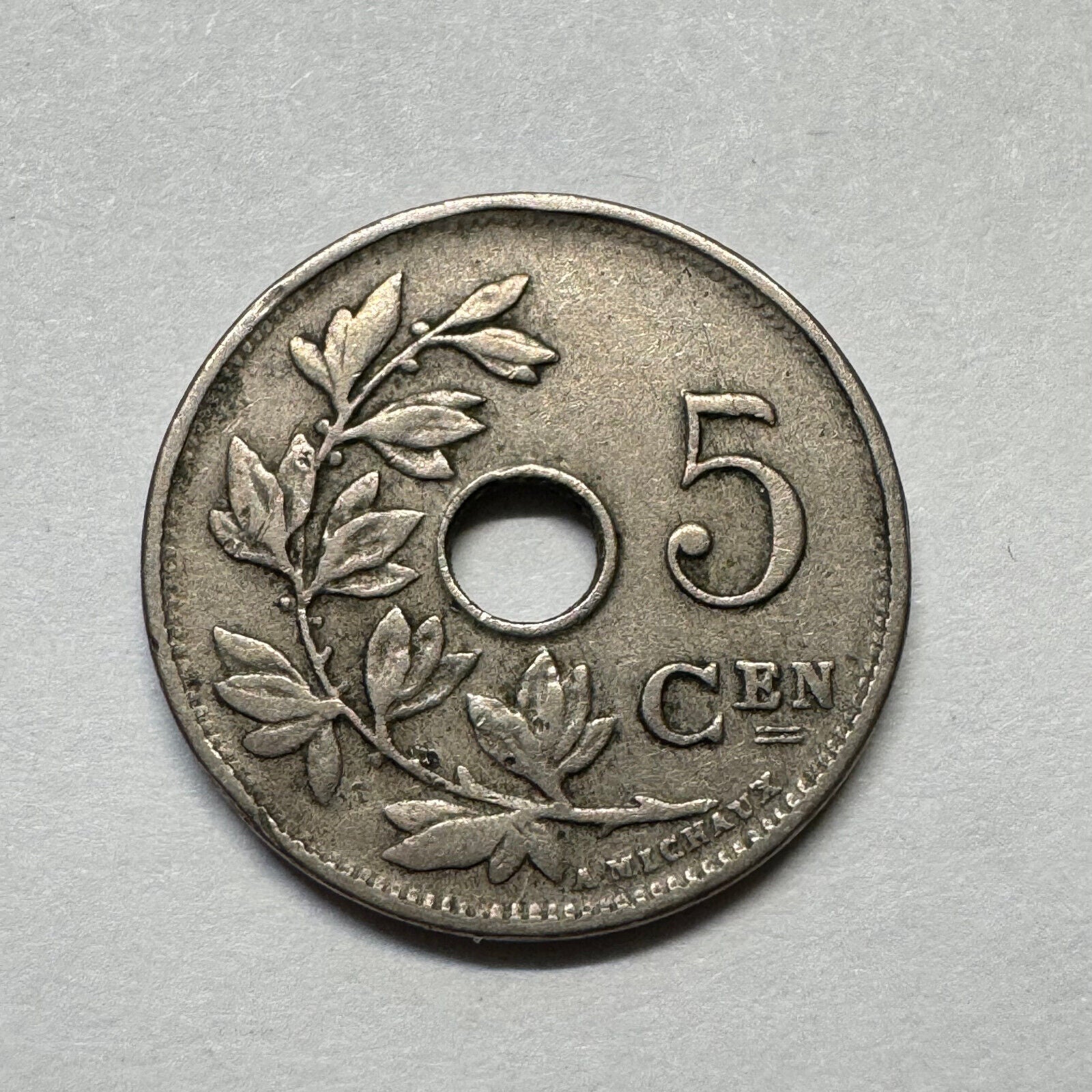 1910 Belgium 5 Centimes - Beautiful Coin - #B-018