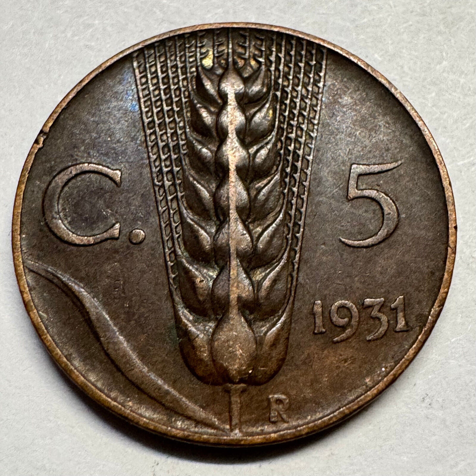 1931 Italy 5 Centesimi - Beautiful Coin - #A-085