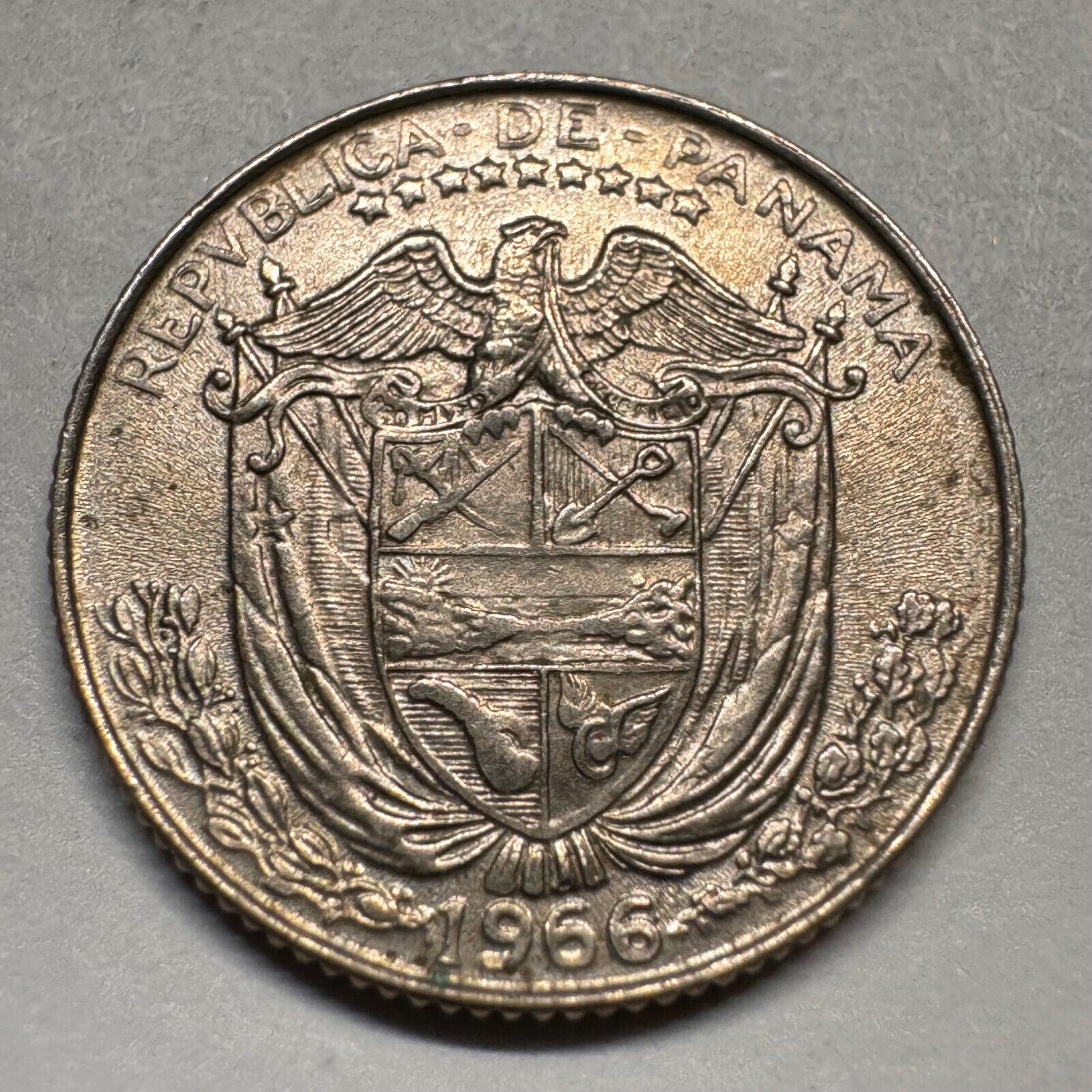 1966 Panama 1/10 Balboa - Beautiful Coin - #A-058