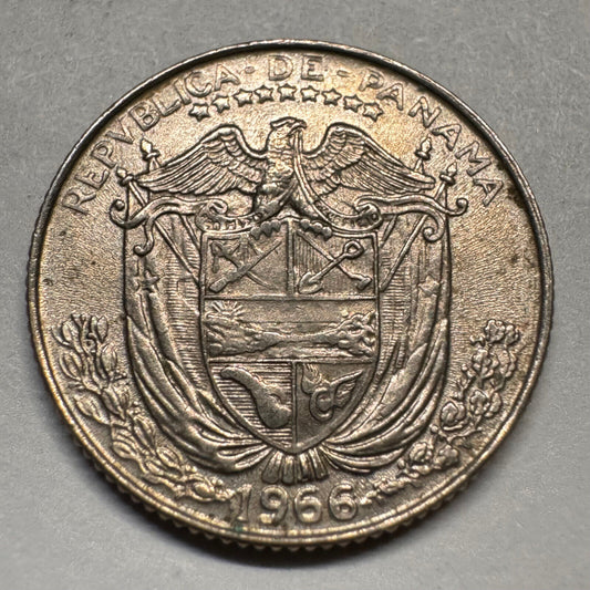 1966 Panama 1/10 Balboa - Beautiful Coin - #A-058