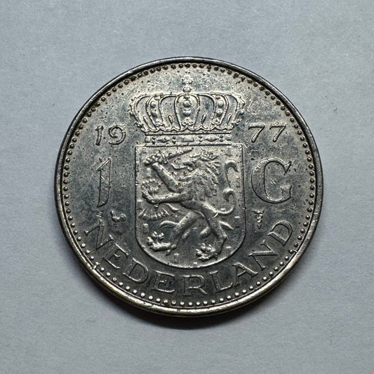 1977 Netherlands 1 Gulden - Beautiful Coin - #B-033