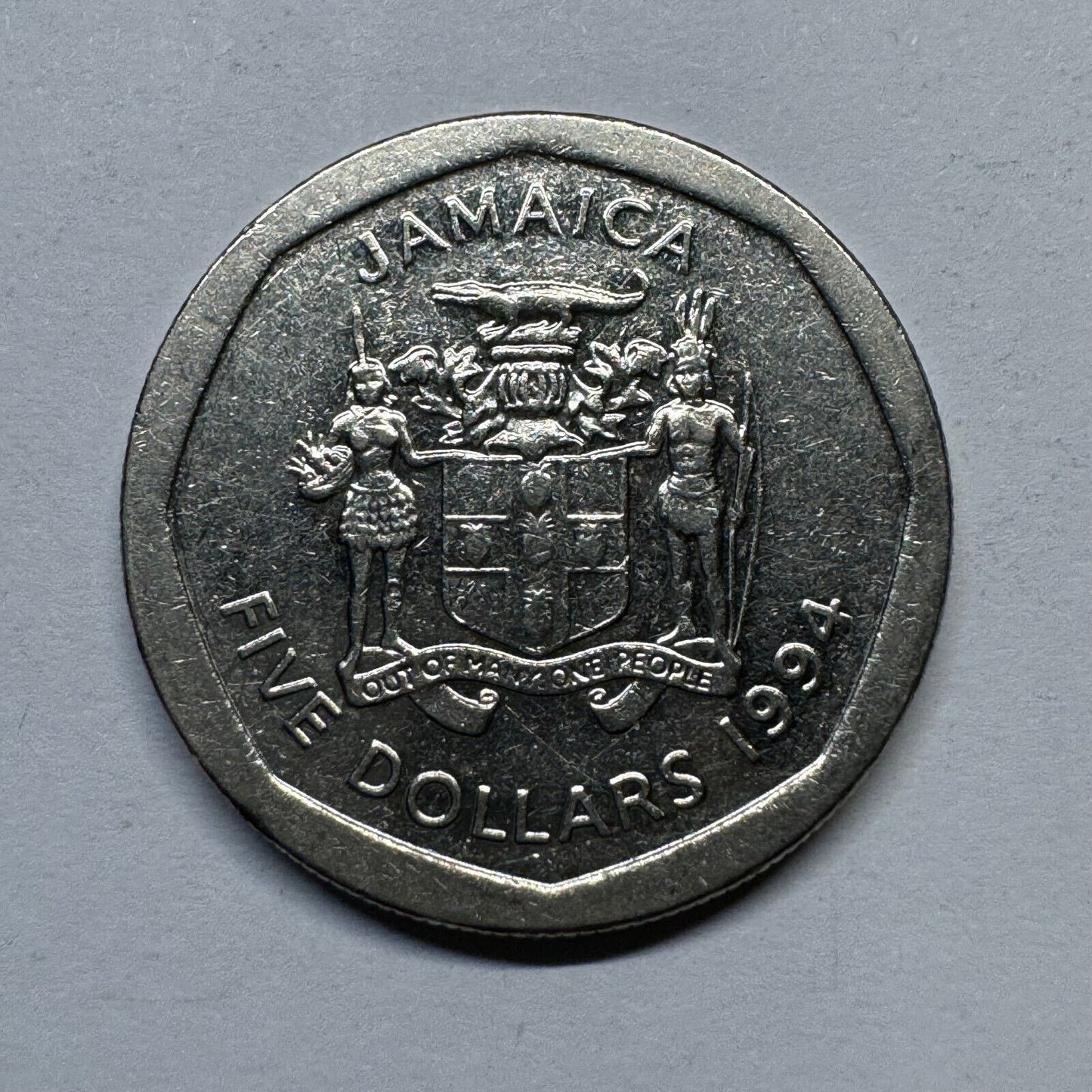 1994 Jamaica 5 Dollars - Beautiful Coin - #A-011