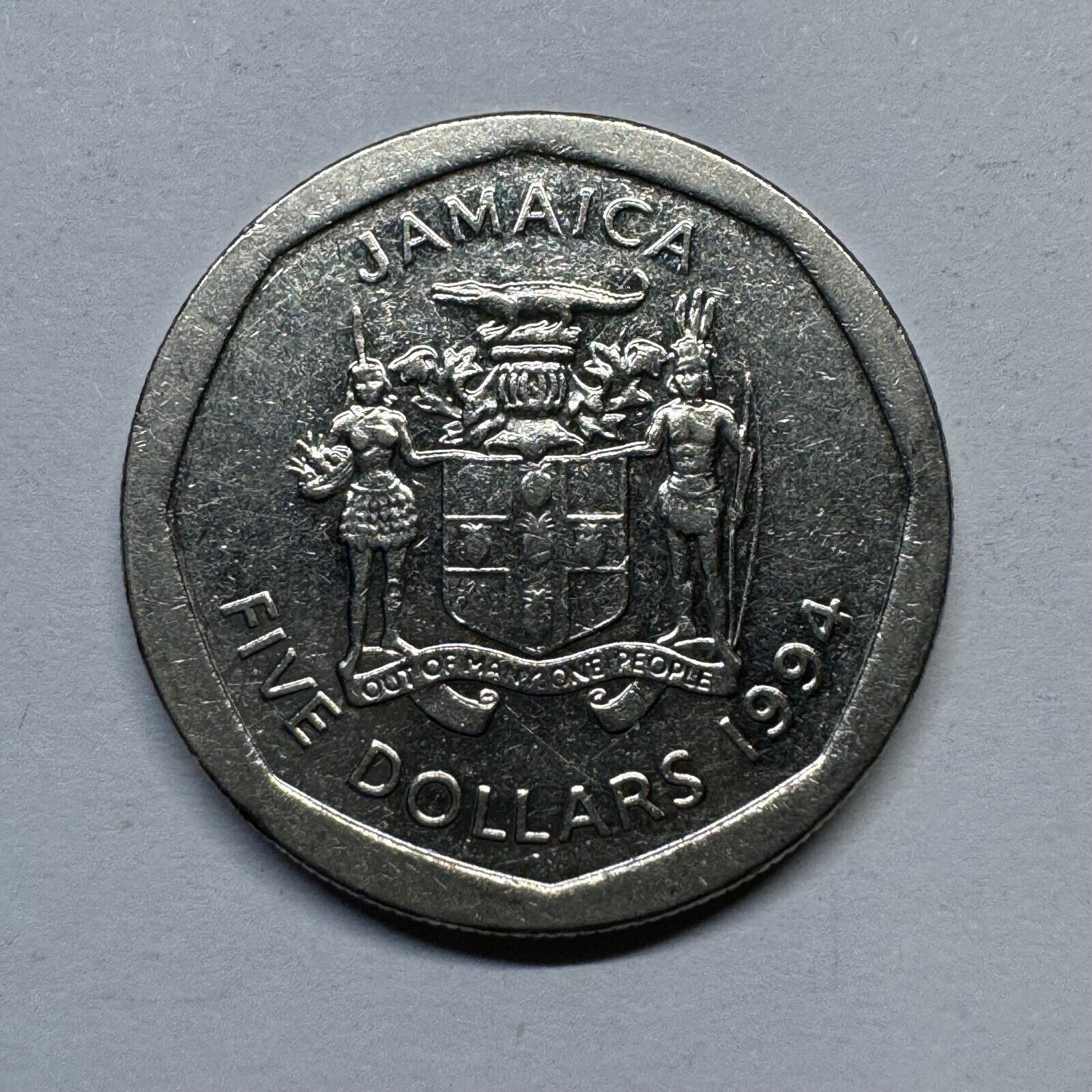 1994 Jamaica 5 Dollars - Beautiful Coin - #A-011