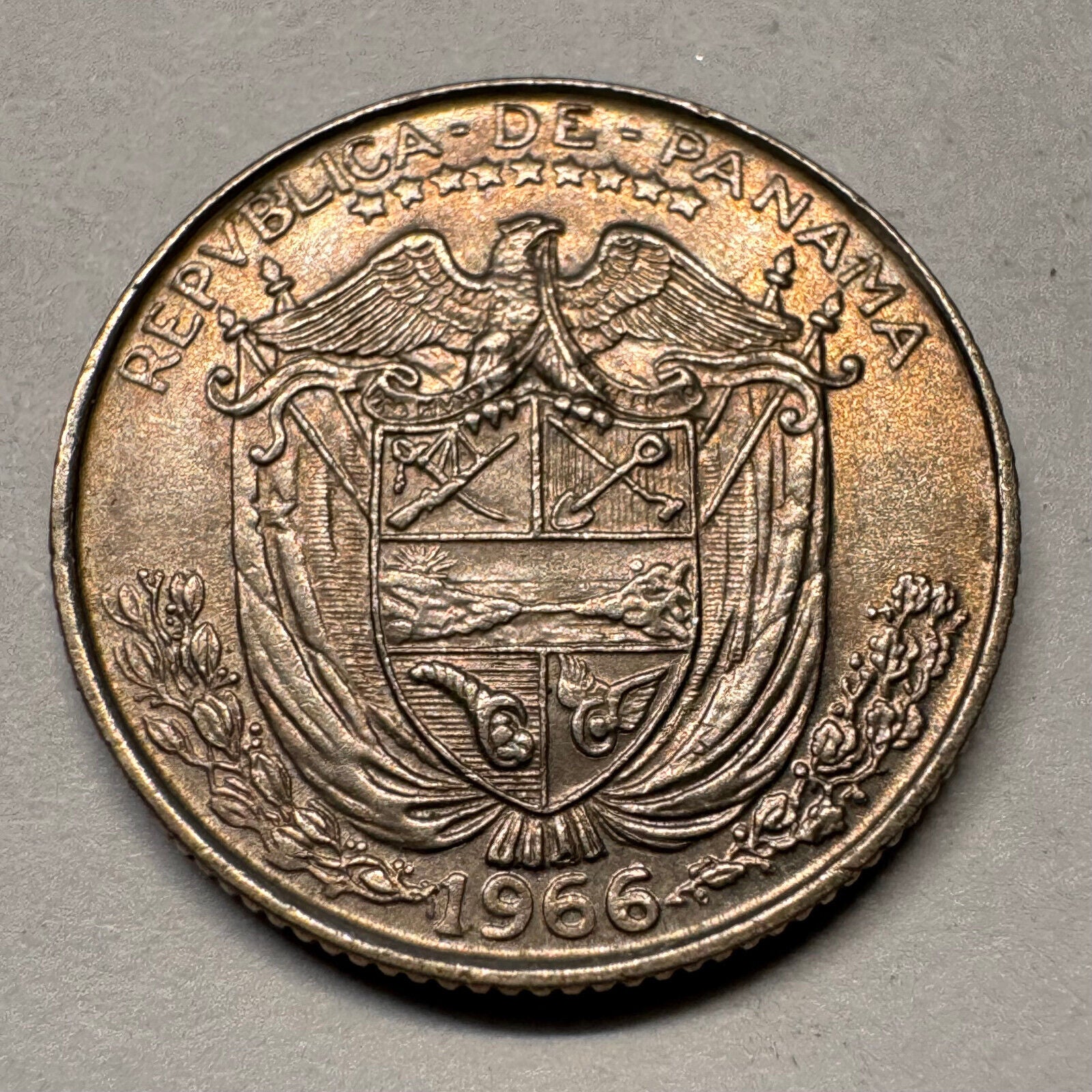 1966 Panama 1/10 Balboa - Beautiful Coin - #A-034