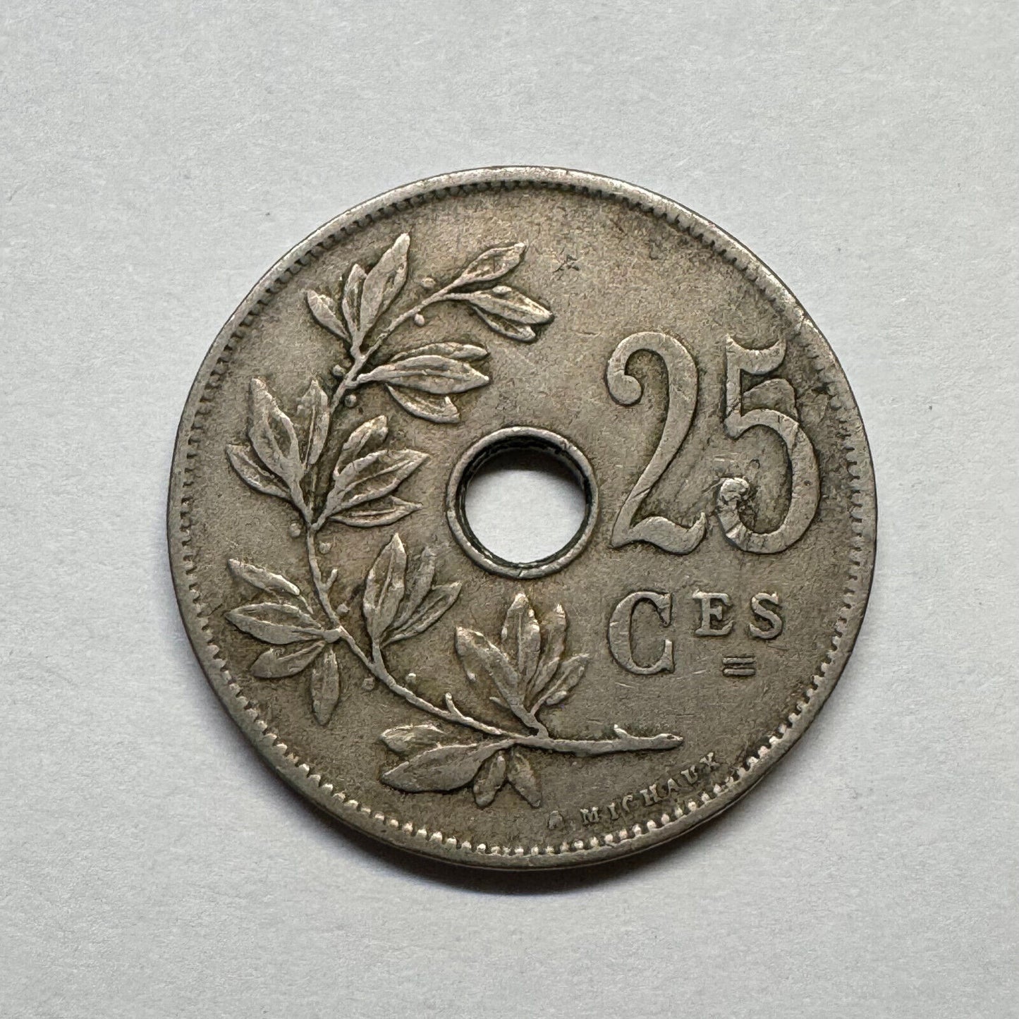 1927 Belgium 25 Centimes - Beautiful Coin - #B-008