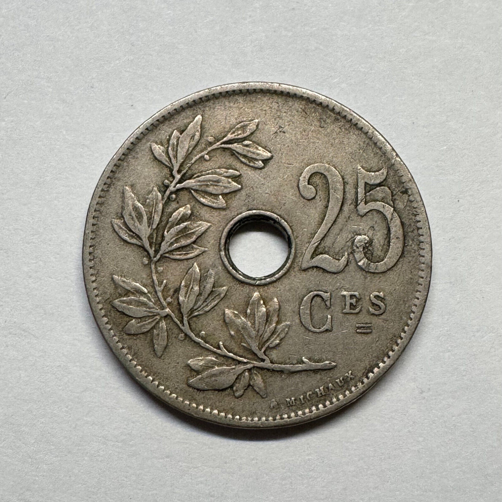 1927 Belgium 25 Centimes - Beautiful Coin - #B-008