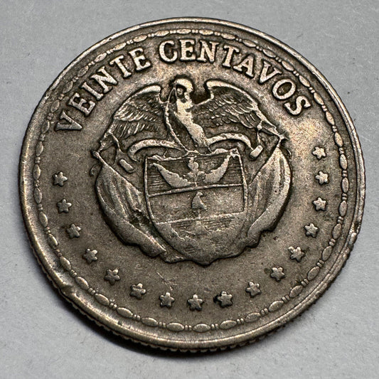 1959 Colombia 20 Centavos - Beautiful Coin - #A-050