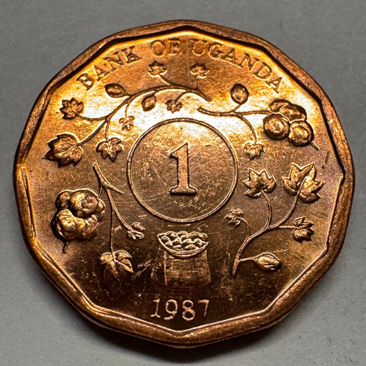 1987 Uganda 1 Shilling - Beautiful Coin - #A-070
