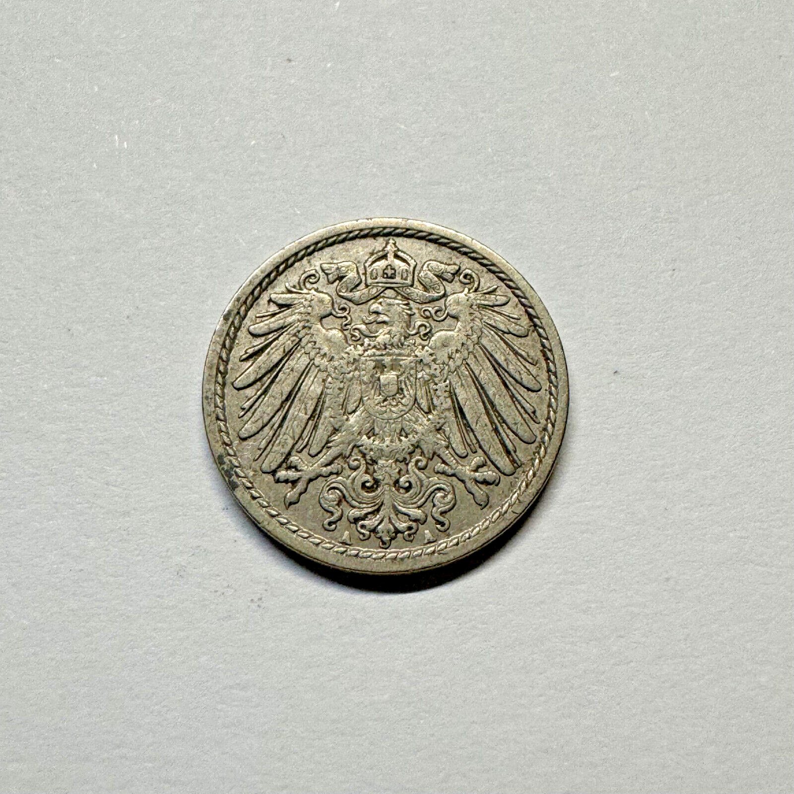 1912 Germany 5 Pfennigs A - Wilhelm II type 2 - Beautiful Coin - #A-001