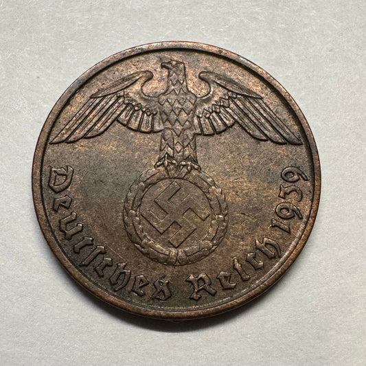 1939 Germany 2 Reichspfennig - Beautiful Coin - #B-001