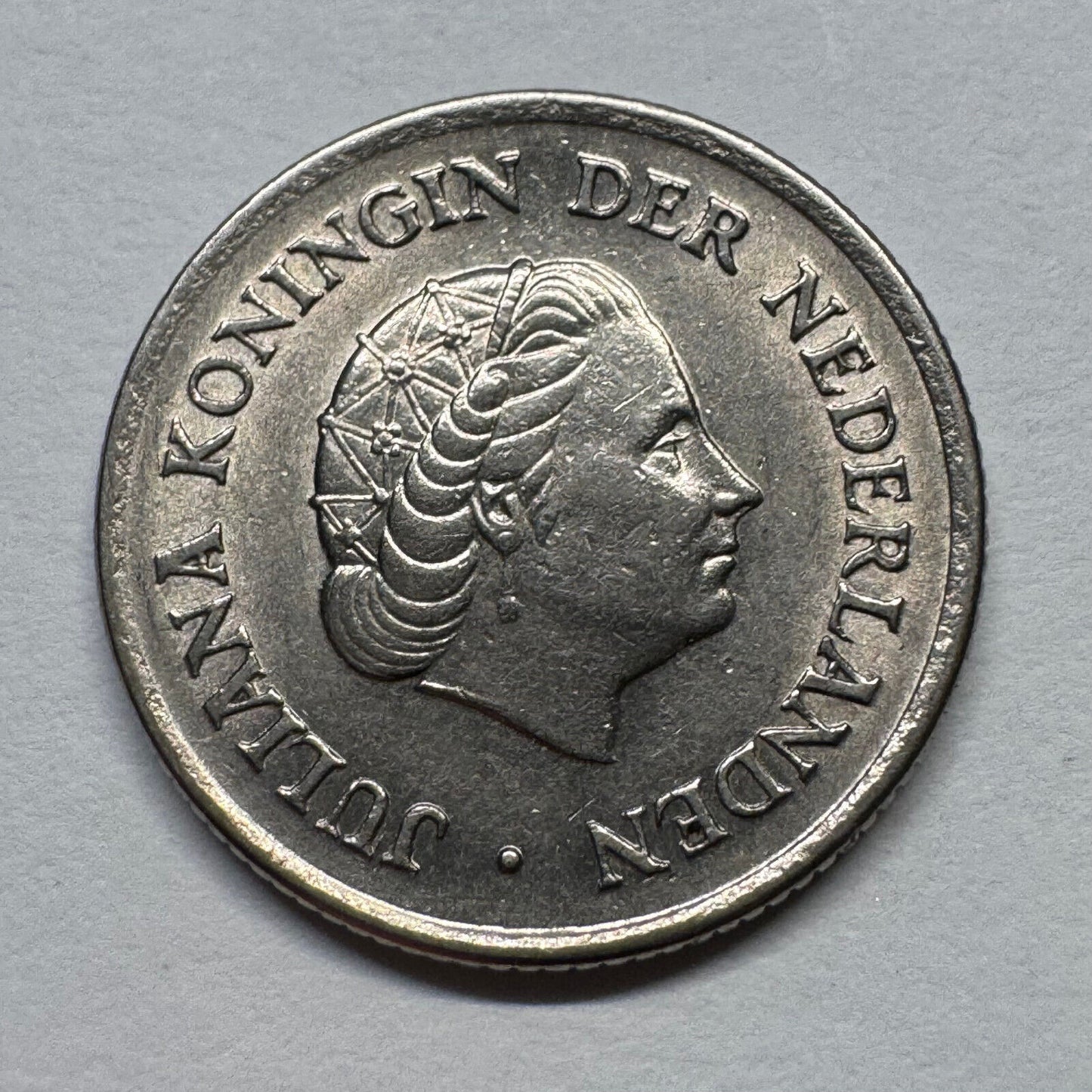 1957 Netherlands 25 Cents  - Beautiful Coin - #B-049