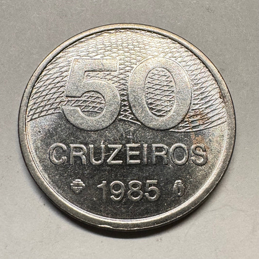 1985 Brazil 10 Cruzeiros - Brazil's Main Roads  - Beautiful Coin - #A-013