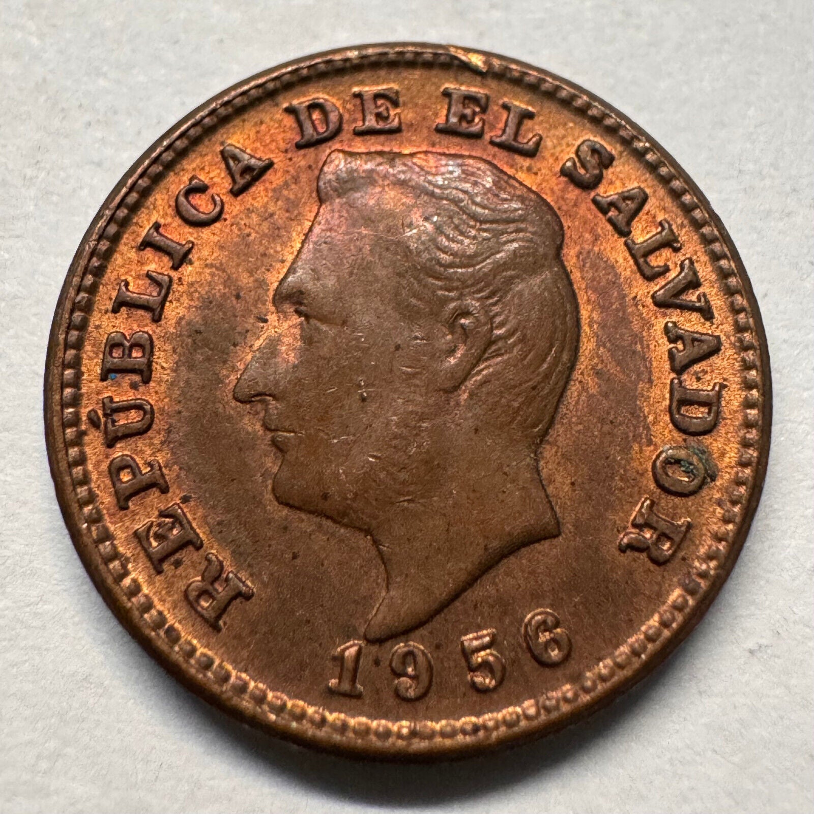 1956 El Salvador 1 Centavo - Beautiful Coin - #A-055