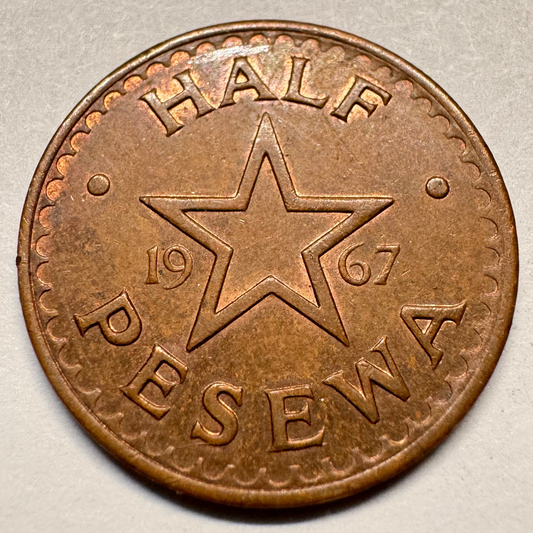 1967 Ghana 1/2 Pesewa - Beautiful Coin - #A-027