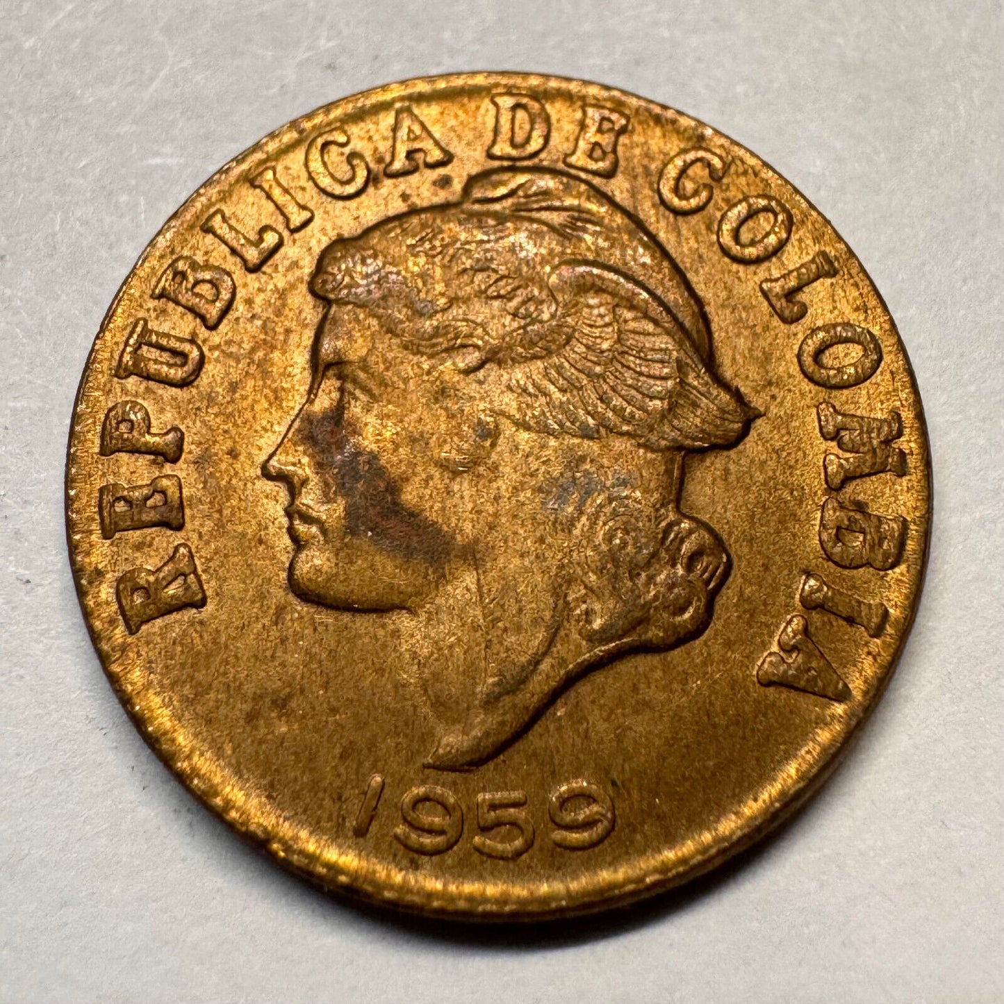 1959 Colombia 2 Centavos - Beautiful Coin - #A-037