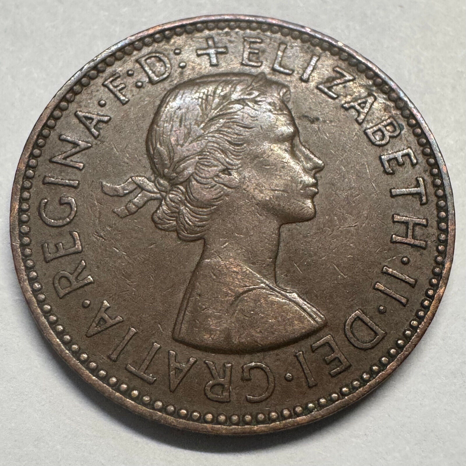 1955 UK 1/2 Penny - Beautiful Coin - #A-073