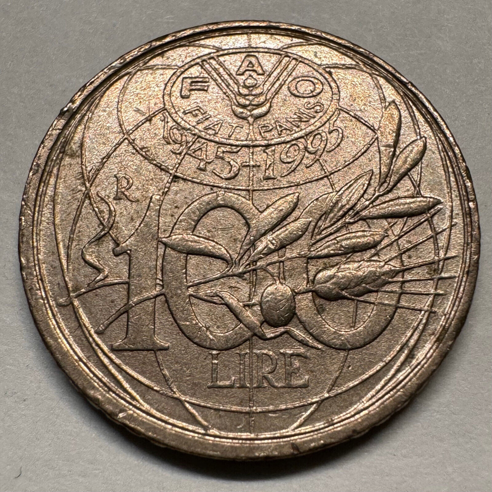 1995 Italy 100 Lire - FAO - Beautiful Coin - #A-041