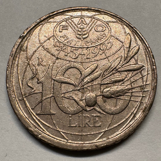 1995 Italy 100 Lire - FAO - Beautiful Coin - #A-041