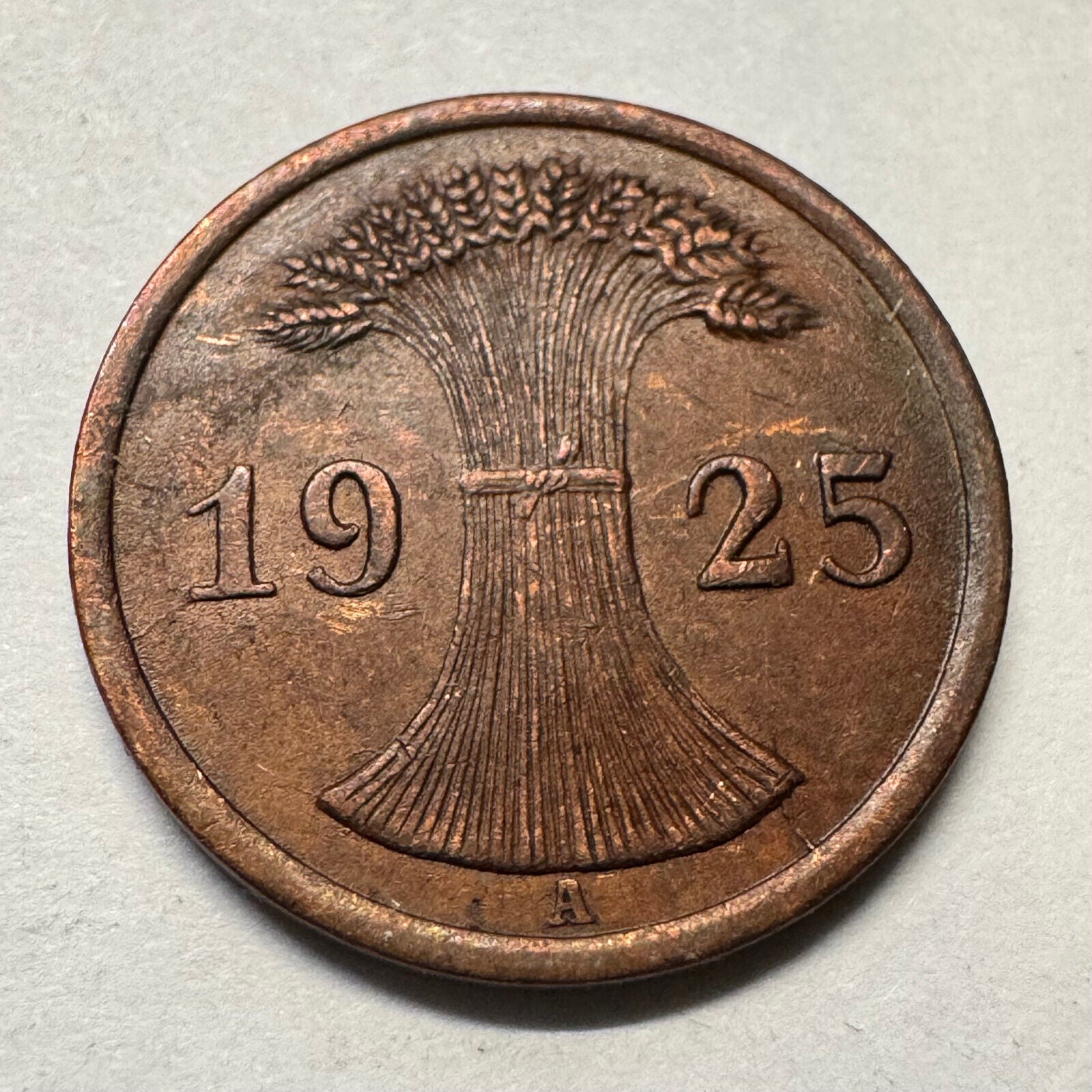 1925 Germany 2 Reichspfennig - Beautiful Coin - #A-091