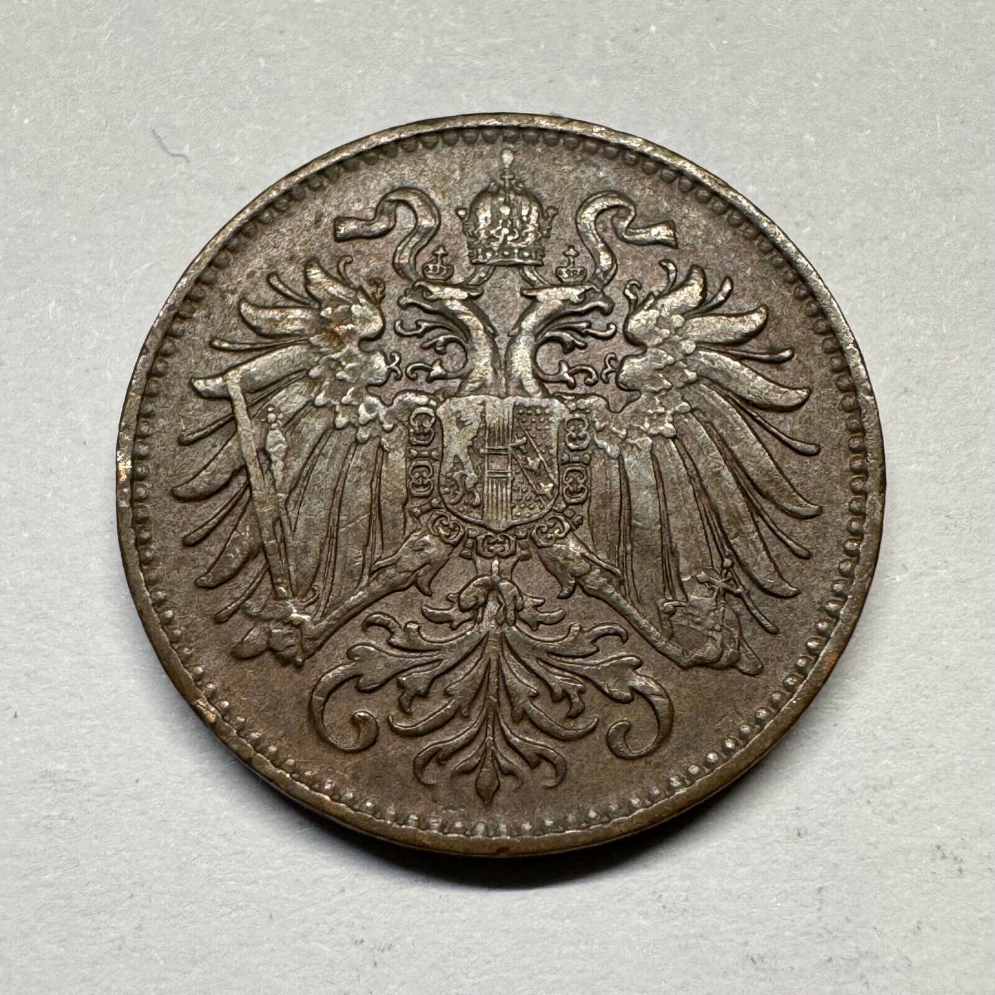 1893 Austria 2 Heller - Beautiful Coin - #A-011