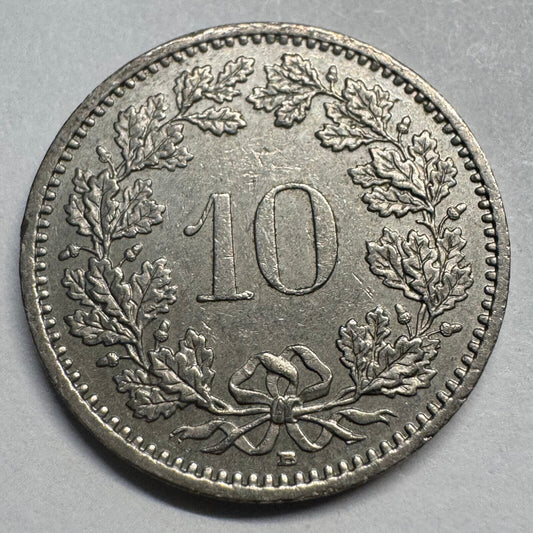 1990 Switzerland 10 Rappen - Beautiful Coin - #A-073