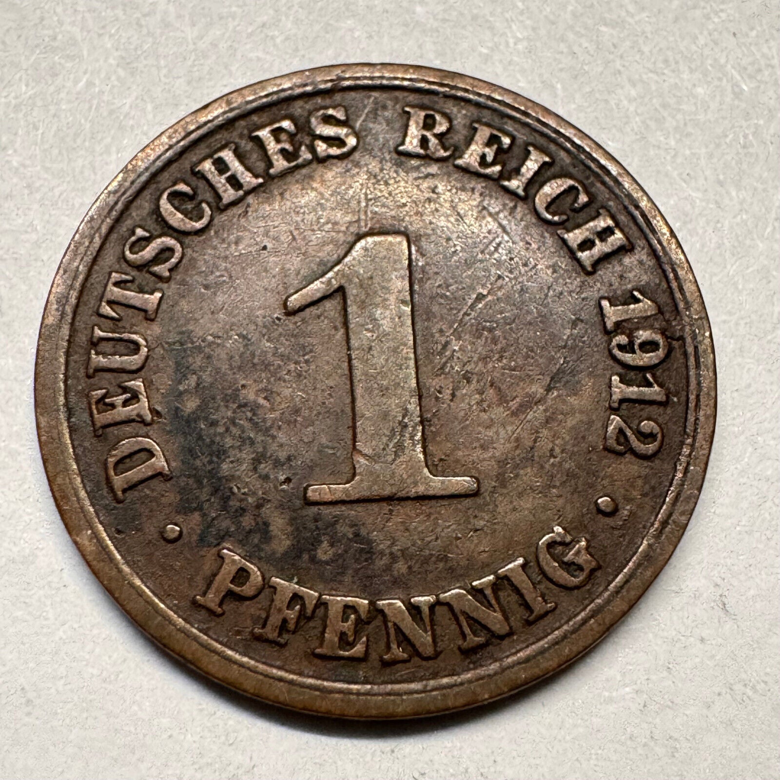 1912 Germany 1 Pfennig - A - Beautiful Coin - #A-031