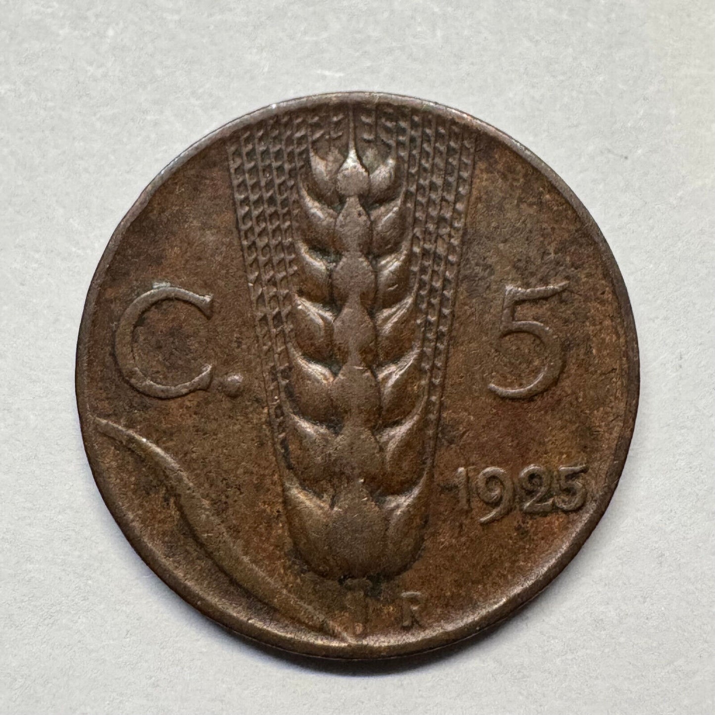 1925 Italy 5 Centesimi - Beautiful Coin - #B-025
